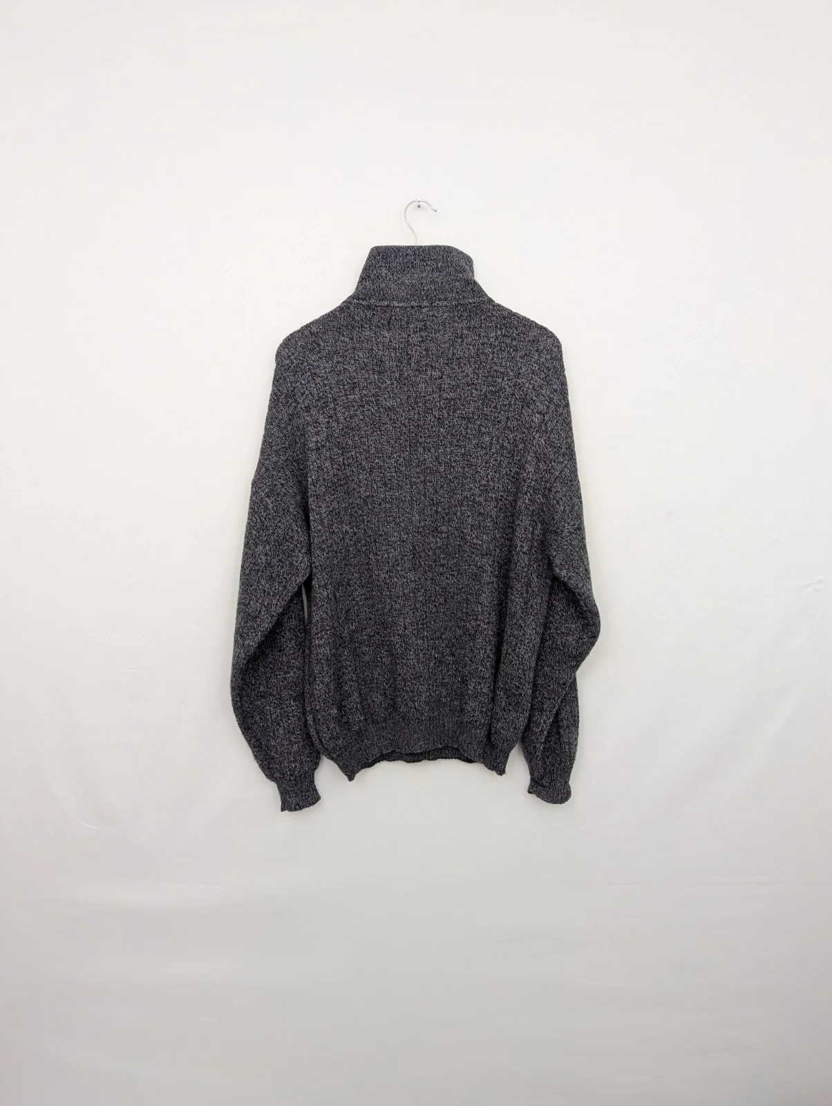 Red Fox 1/4 Zip Knit Jumper - Grey Marl - Mens Size Medium