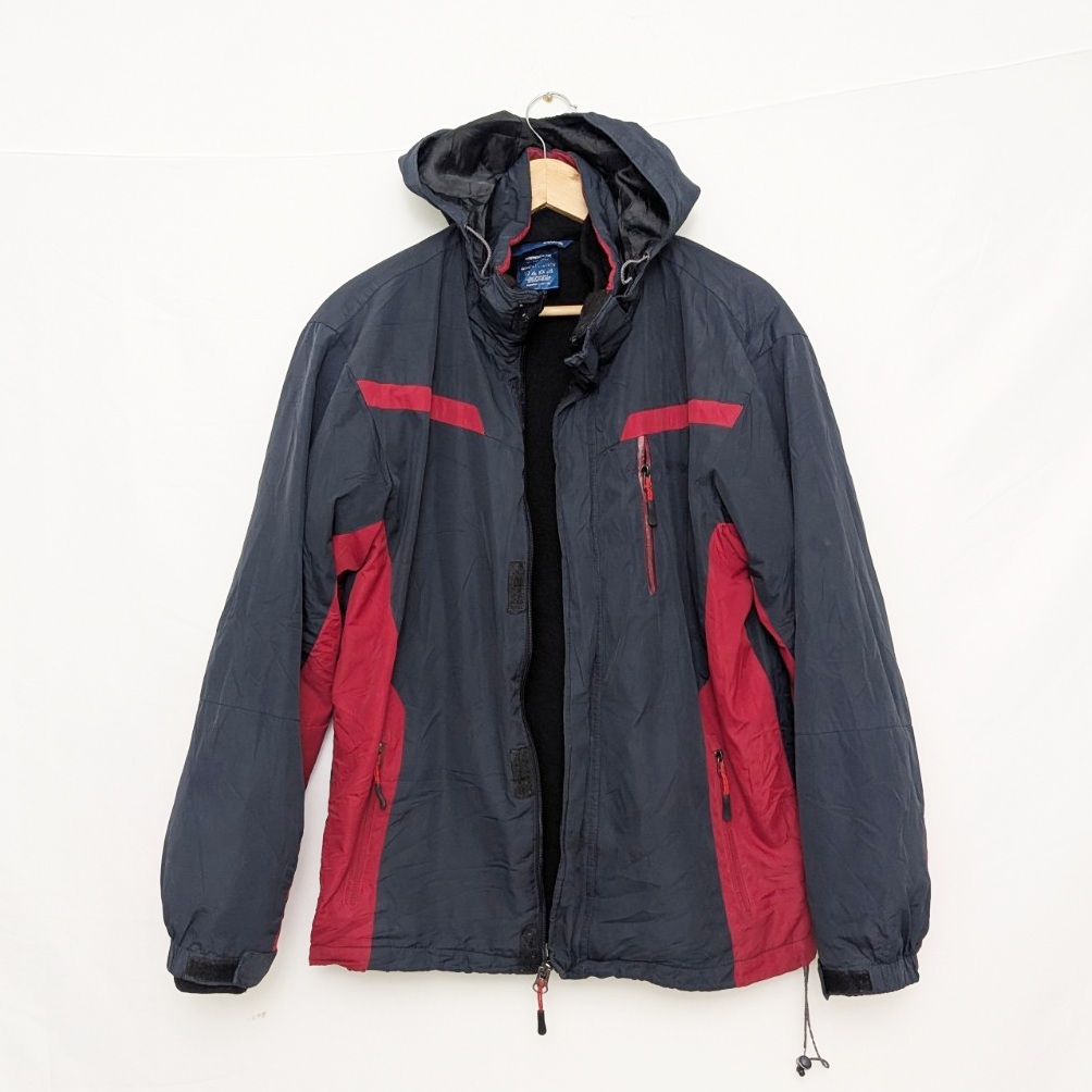 Reebok 2 In 1 Detachable Jacket - Men’s Small - Navy/red - Fleece Lined