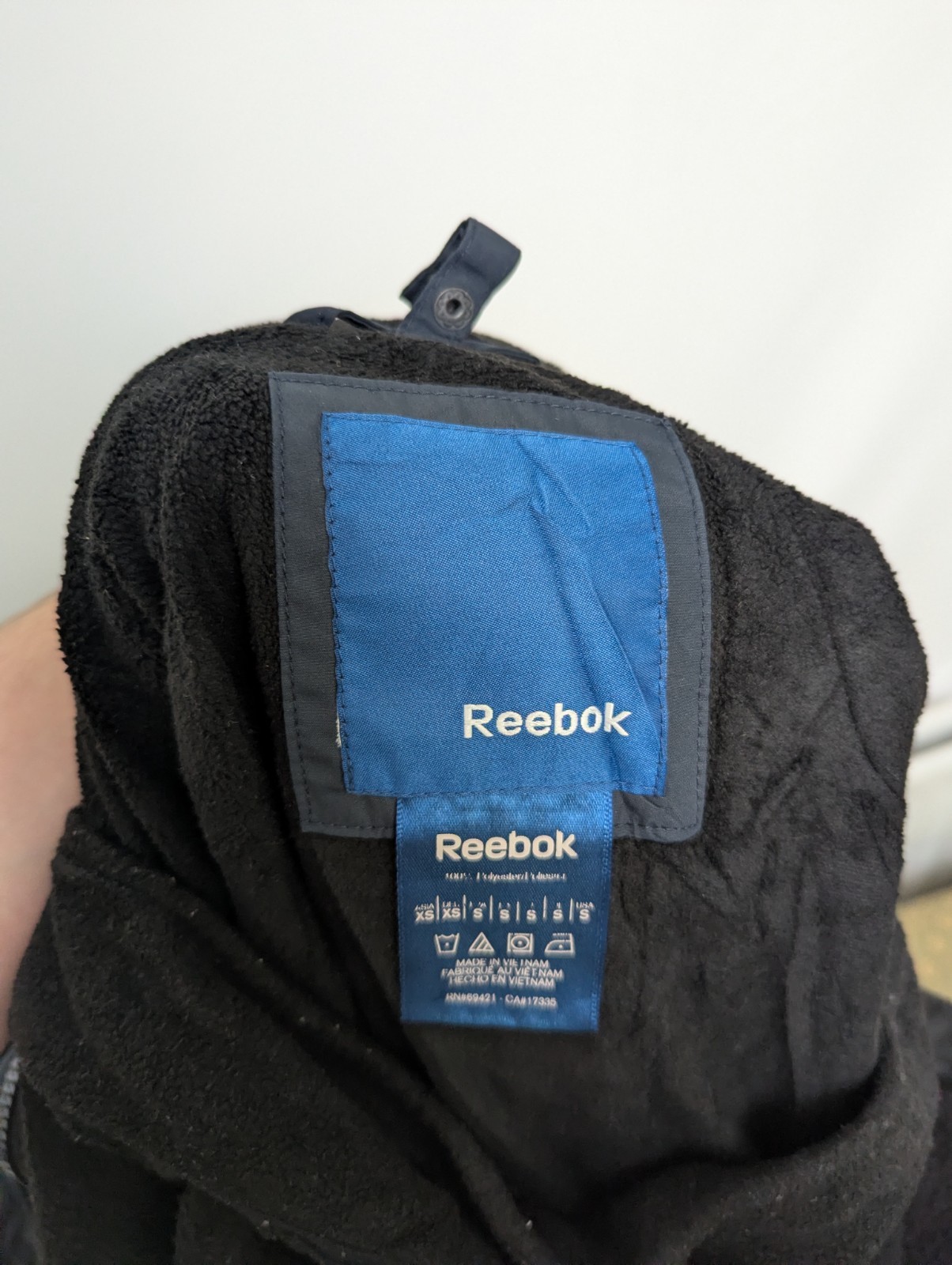 Reebok 2 In 1 Detachable Jacket - Men’s Small - Navy/red - Fleece Lined