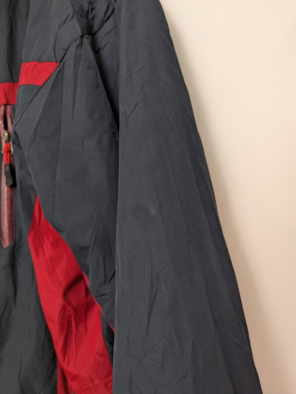 Reebok 2 In 1 Detachable Jacket - Men’s Small - Navy/red - Fleece Lined