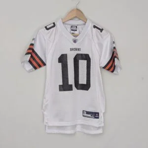 Reebok Cleveland Browns Brady Quinn #10 Jersey - White - Size Youth M