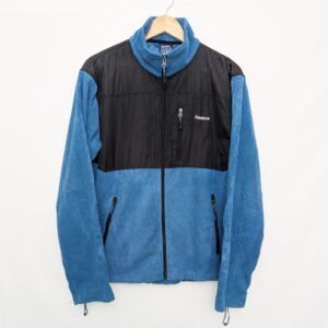 Reebok Performance Fleece Softshell Jacket – Blue / Black – Size Small (2010s)