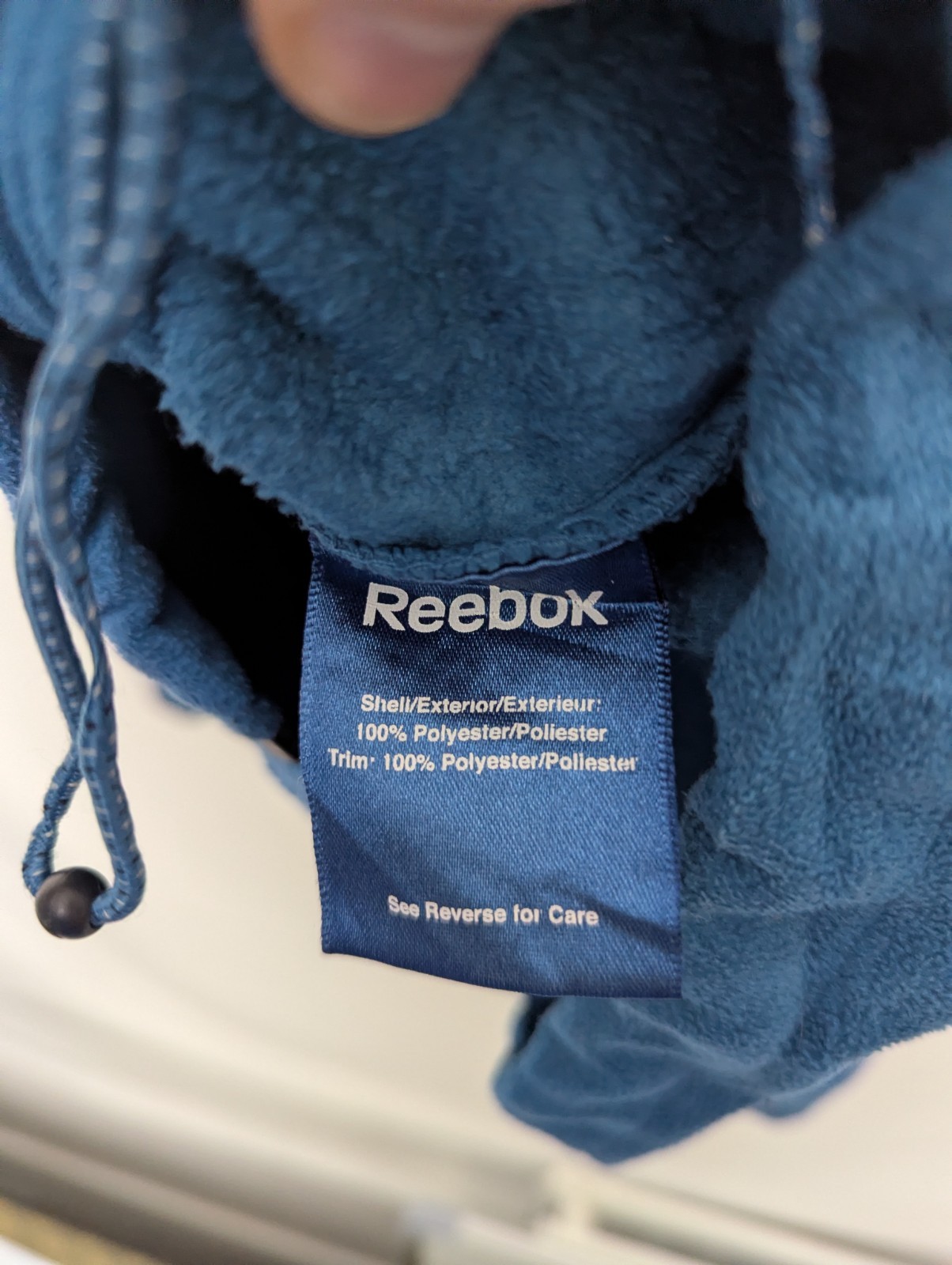 Reebok Performance Fleece Softshell Jacket – Blue / Black – Size Small (2010s)