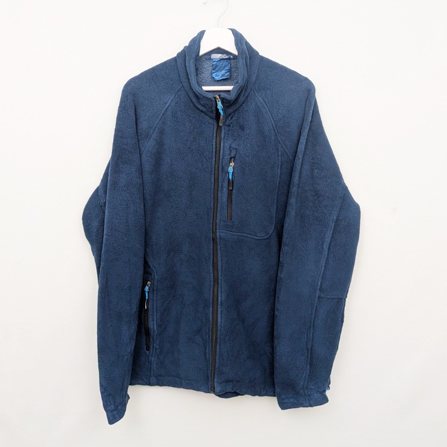Reebok Vintage Full Zip Fleece Jacket - Navy - Size Xl