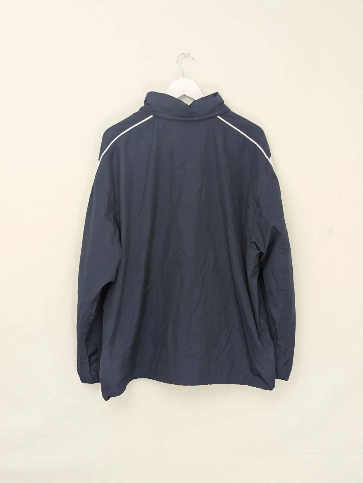 Reebok Windbreaker Jacket - Navy Blue - Mens Large