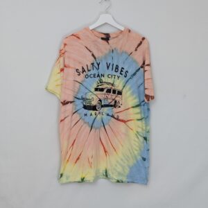 Salty Vibes Ocean City T Shirt - Tie Dye - Size L