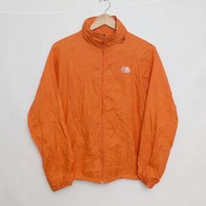 The North Face Women’s Lightweight Windbreaker Jacket – Orange – Size M