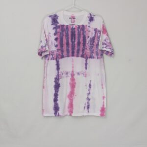 Tie Dye T Shirt - Pink/purple/white Gildan Cotton Tee - Size Medium