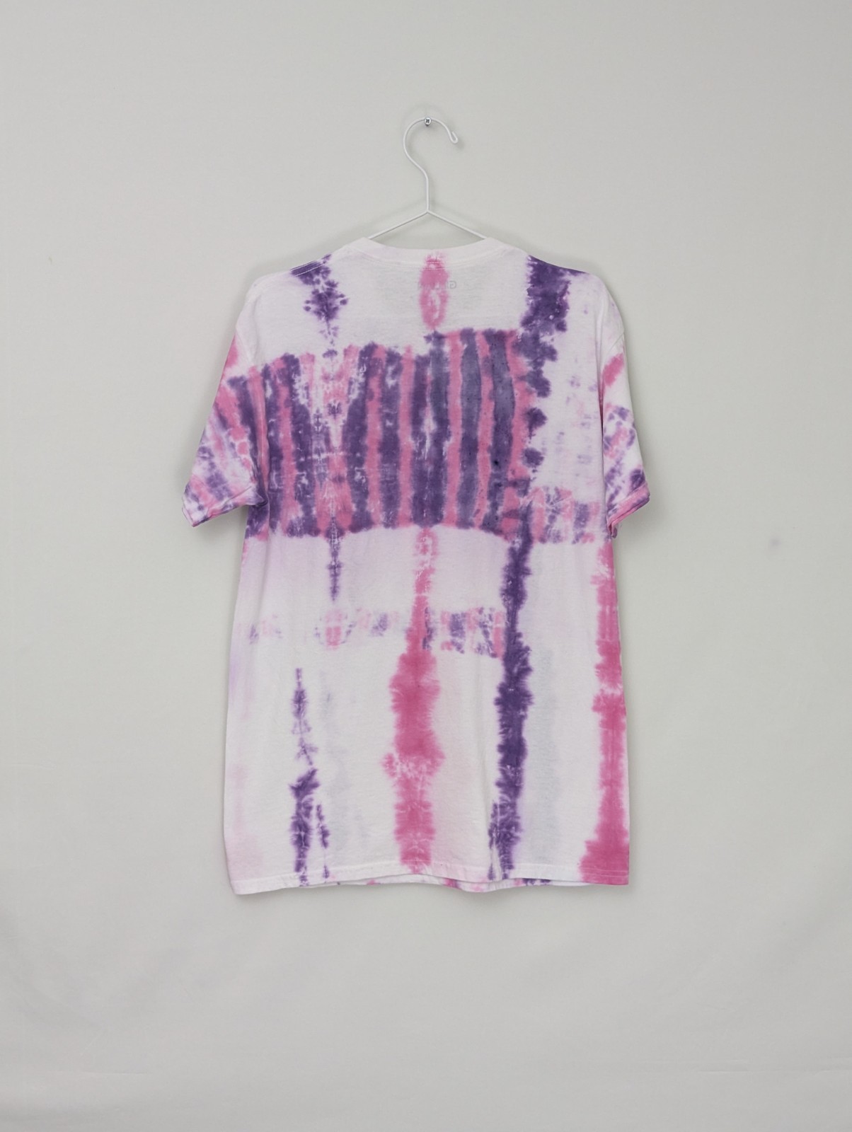 Tie Dye T Shirt - Pink/purple/white Gildan Cotton Tee - Size Medium