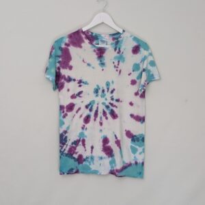 Tie Dye T-shirt - Purple/blue/white - Cotton - Size Small