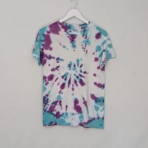 Tie Dye T-shirt - Purple/blue/white - Cotton - Size Small
