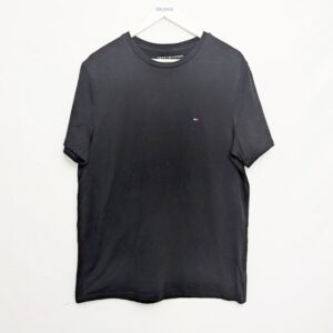 Tommy Hilfiger Men’s T-shirt – Black – Size M – Small Flag Logo