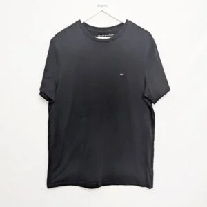 Tommy Hilfiger Men’s T-shirt – Black – Size M – Small Flag Logo