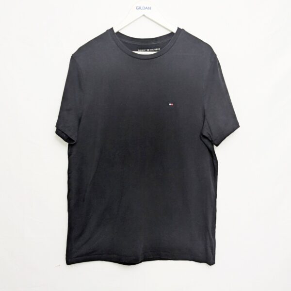Tommy Hilfiger Men’s T-shirt – Black – Size M – Small Flag Logo