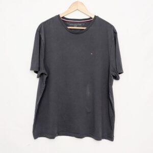 Tommy Hilfiger T-shirt Dark Grey Small Flag Logo - Size L