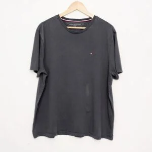 Tommy Hilfiger T-shirt Dark Grey Small Flag Logo - Size L