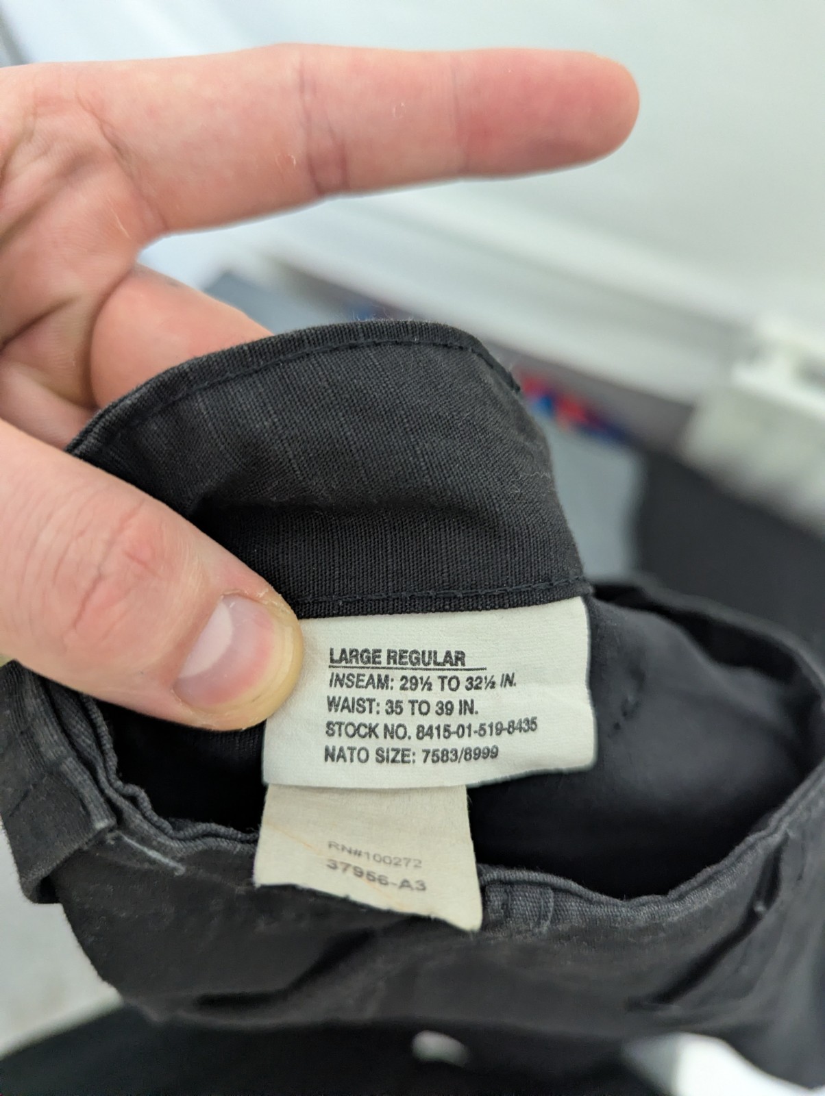 Tru-spec Military Tactical Cargo Trousers - Men’s Large Regular - Black