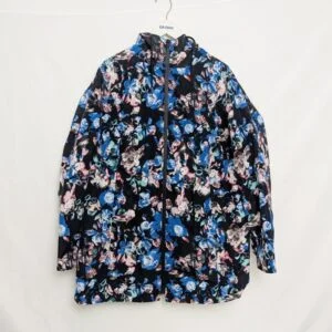 Ulla Popken Women’s Floral Rain Jacket – Size De 42/44 (uk 14/16, Fits 16–18)
