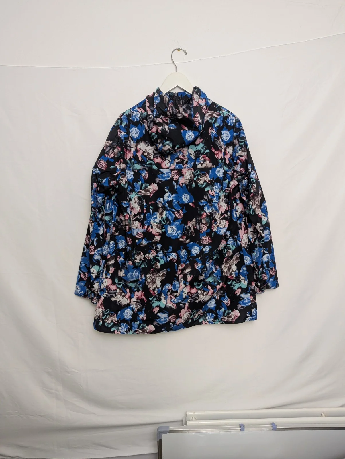 Ulla Popken Women’s Floral Rain Jacket – Size De 42/44 (uk 14/16, Fits 16–18)