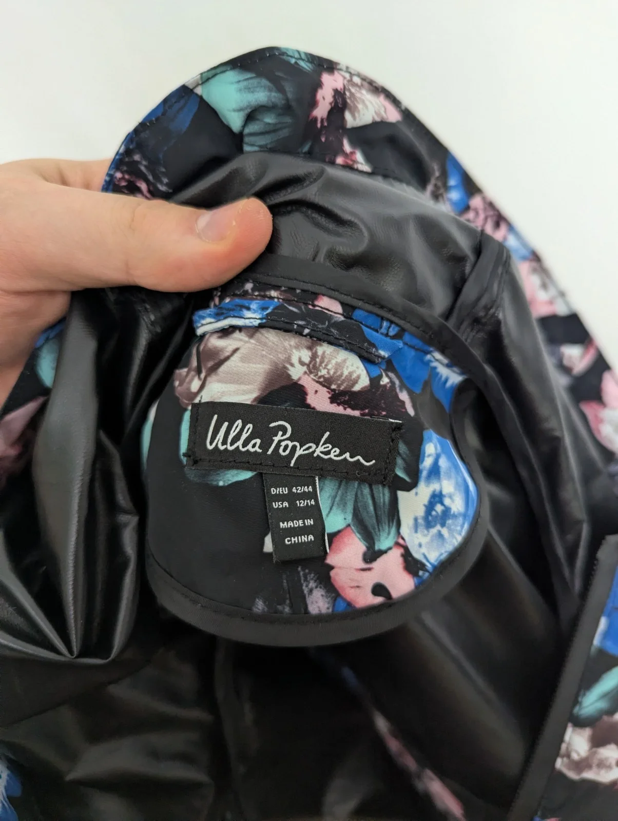 Ulla Popken Women’s Floral Rain Jacket – Size De 42/44 (uk 14/16, Fits 16–18)