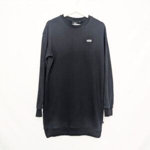 Vans Women’s Longline Sweatshirt Dress – Black – Size Small
