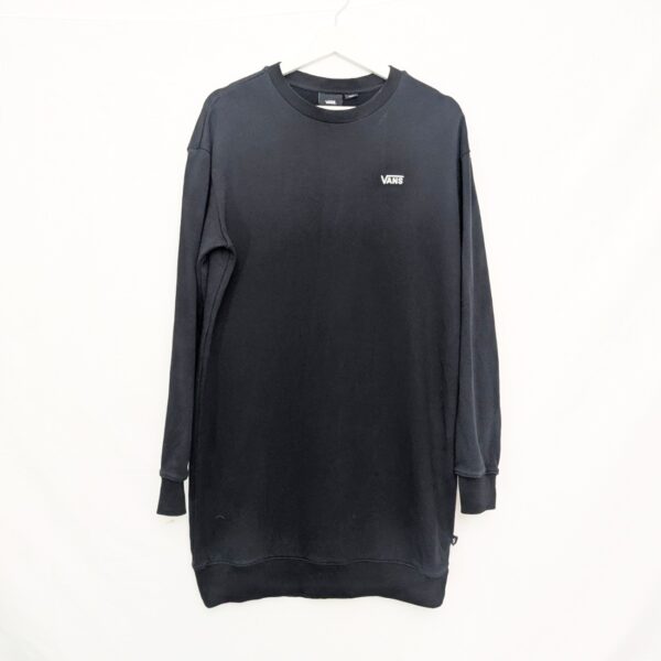 Vans Women’s Longline Sweatshirt Dress – Black – Size Small