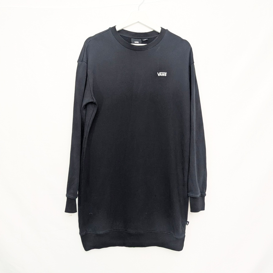 Vans Women’s Longline Sweatshirt Dress – Black – Size Small