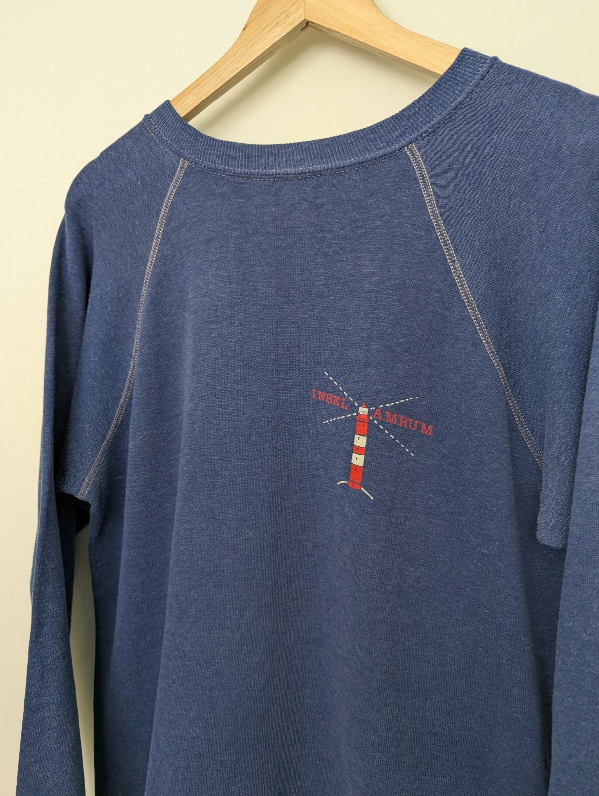 Vintage 1980s Insel Amrum Lighthouse Sweatshirt - Size Medium - Usa Made