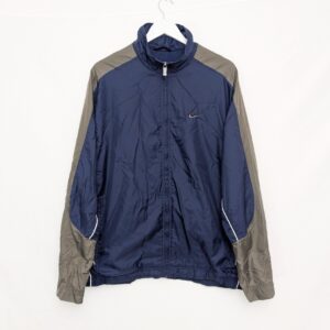 Vintage 1990s Nike Navy & Olive Windbreaker Jacket – Size L (made In Taiwan)