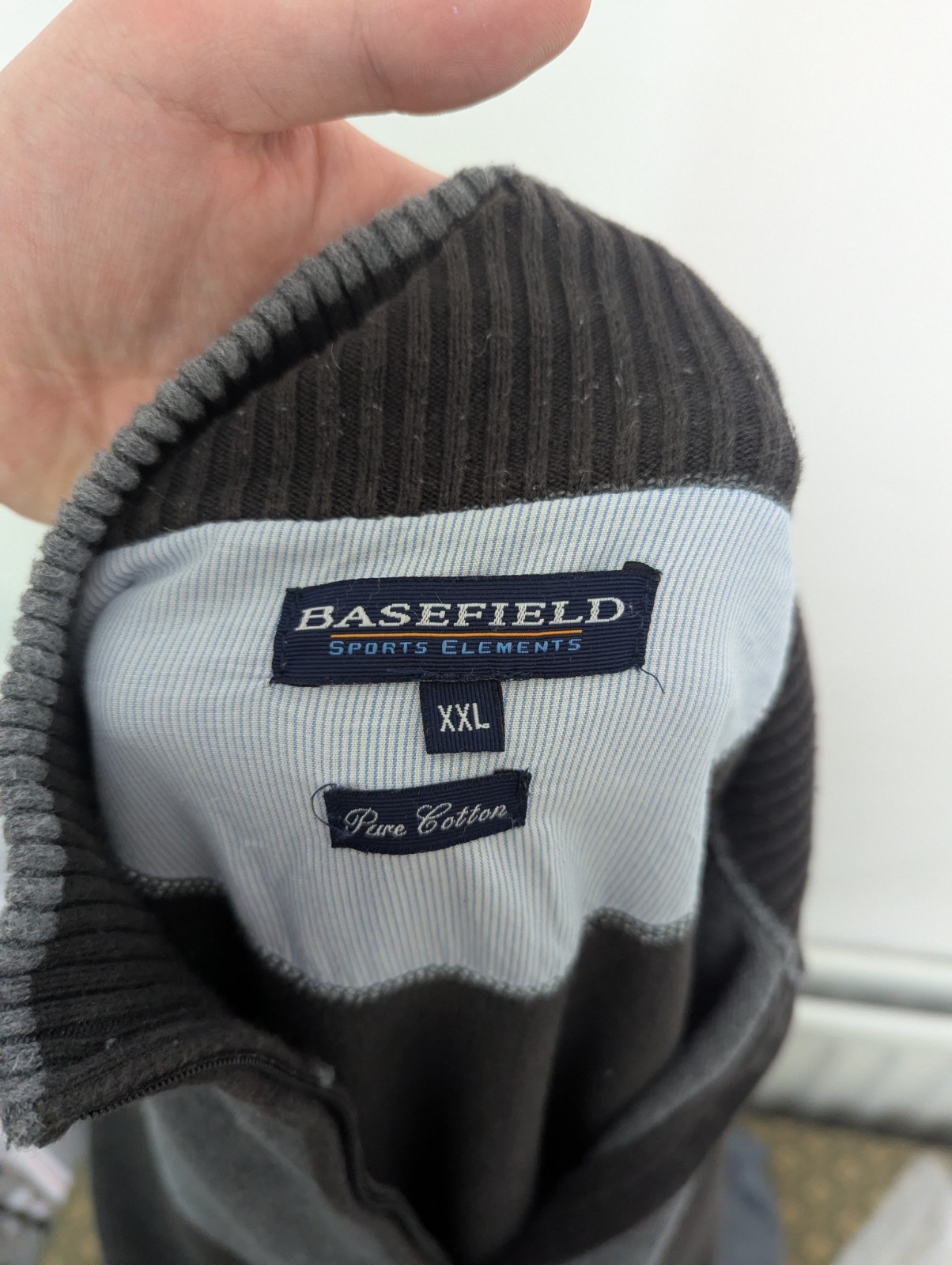 Vintage 2000s Basefield Sports Elements Quarter Zip Knit Jumper – Men’s Xxl