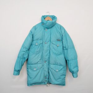 Vintage 80s Puma Goose Down Puffer Jacket - Teal - Men’s Large