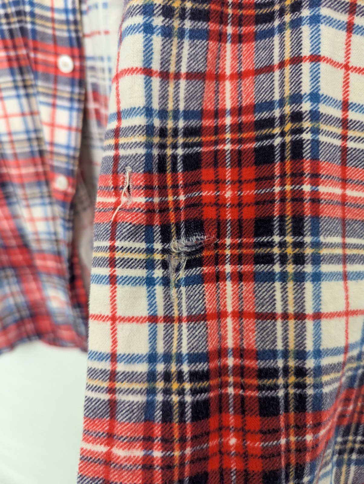 Vintage 80s/90s Friendship Red Tartan Flannel Shirt – Size 39/m – Made In China