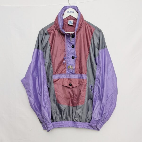 Vintage 80s/90s Rodeo Colour-block Windbreaker Jacket – Size 40 (men’s L)