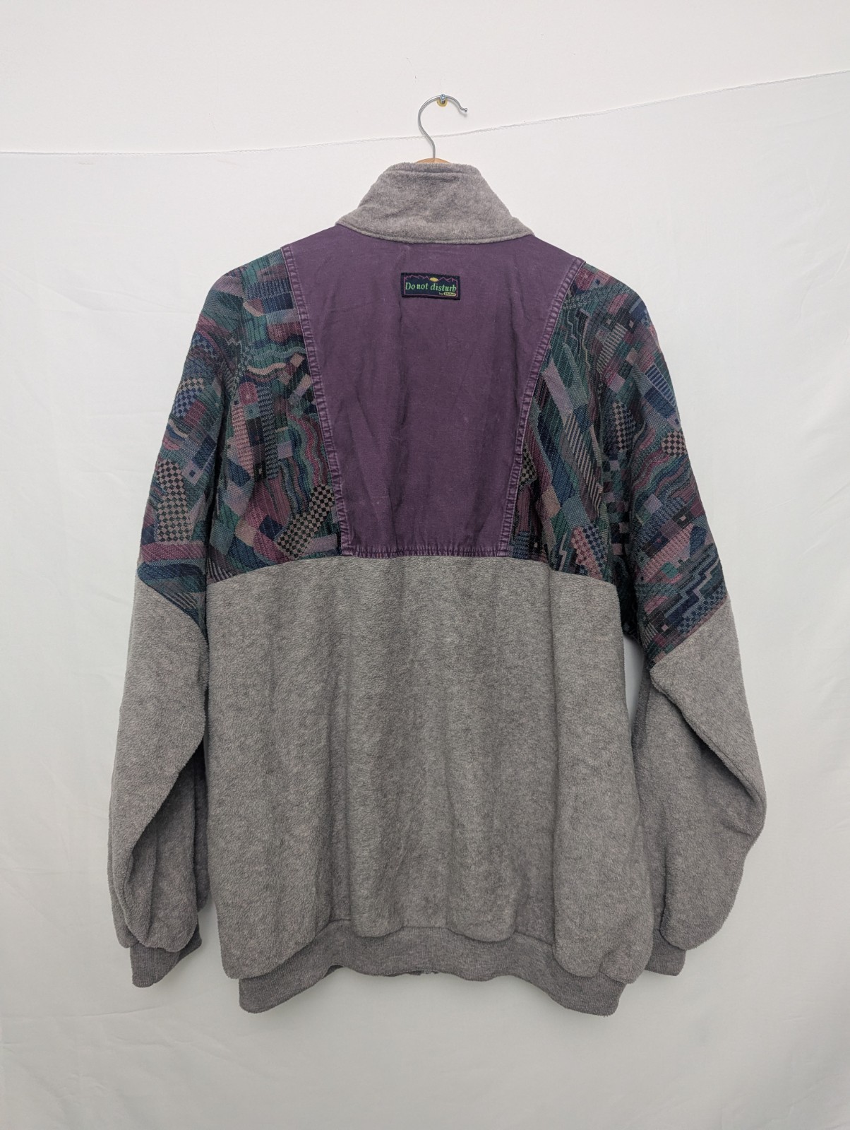 Vintage 80s/90s Salewa Fleece Jacket – Purple / Grey – Retro Outdoor Size Xl