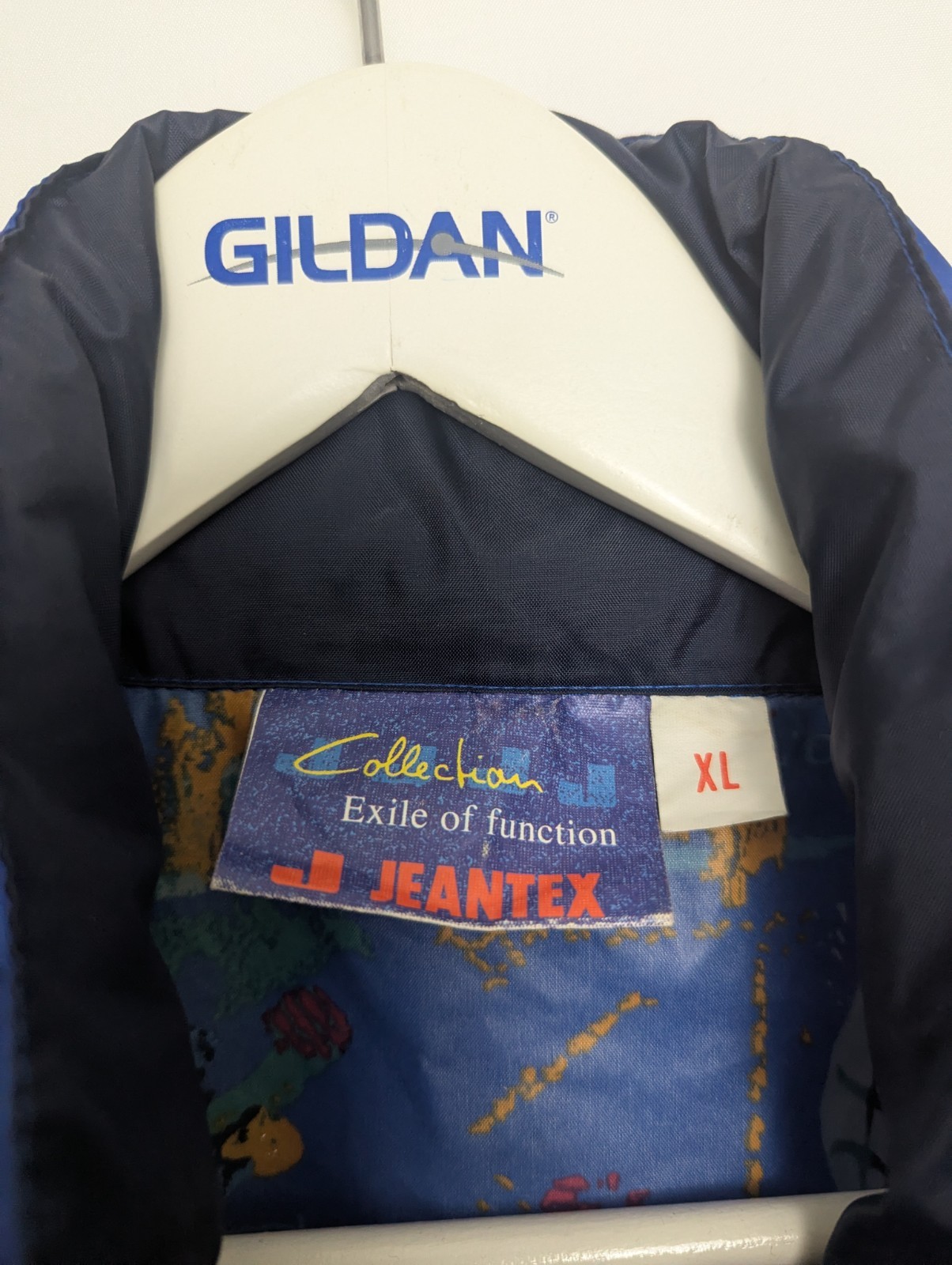 Vintage 90s Jeantex Exile Of Function Windbreaker Jacket Xl – Blue Multicolour