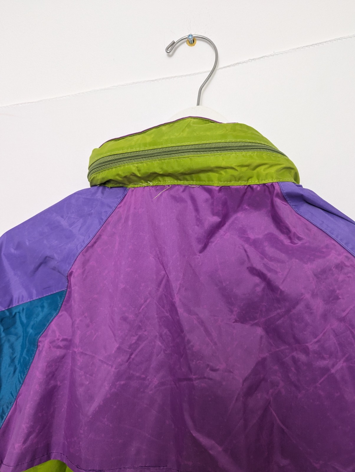 Vintage 90s Splasher Windbreaker Jacket – Purple / Green / Teal – Size Xl