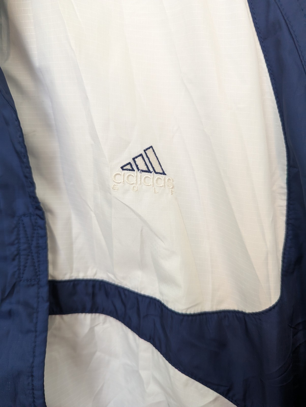 Vintage Adidas Golf Windbreaker Jacket - Navy/white - Women’s Large (uk 14)