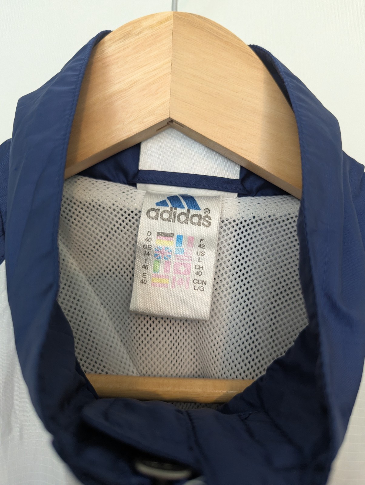 Vintage Adidas Golf Windbreaker Jacket - Navy/white - Women’s Large (uk 14)