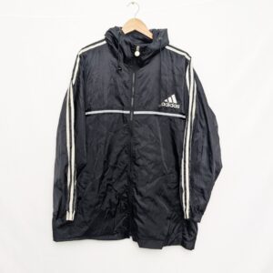 Vintage Adidas Hooded Windbreaker Jacket - Men’s Xl - Black
