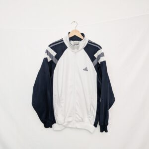 Vintage Adidas Track Jacket – Men’s Xl – White Black – Y2k