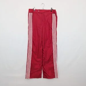 Vintage Adidas Track Pants - Mens Large - Red - 3 Stripe - Nylon - 80s