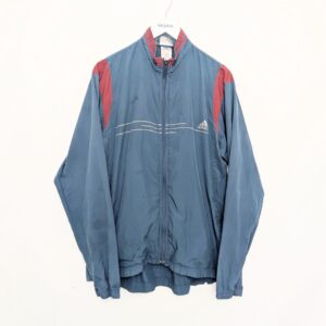 Vintage Adidas Windbreaker Jacket – Blue & Red – Size M – 90s/00s Retro Shell