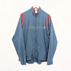 Vintage Adidas Windbreaker Jacket – Blue & Red – Size M – 90s/00s Retro Shell