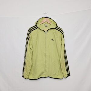 Vintage Adidas Windbreaker Jacket - Lime Green - Size Large