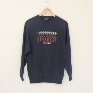 Vintage Broadway New York Sweatshirt - Navy Embroidered Graphic - Size Small