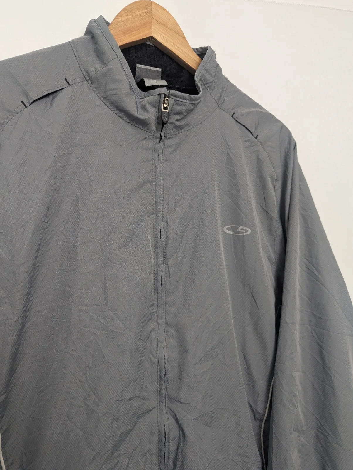Vintage C9 By Champion Running Jacket – Grey Reflective Windbreaker – Size M