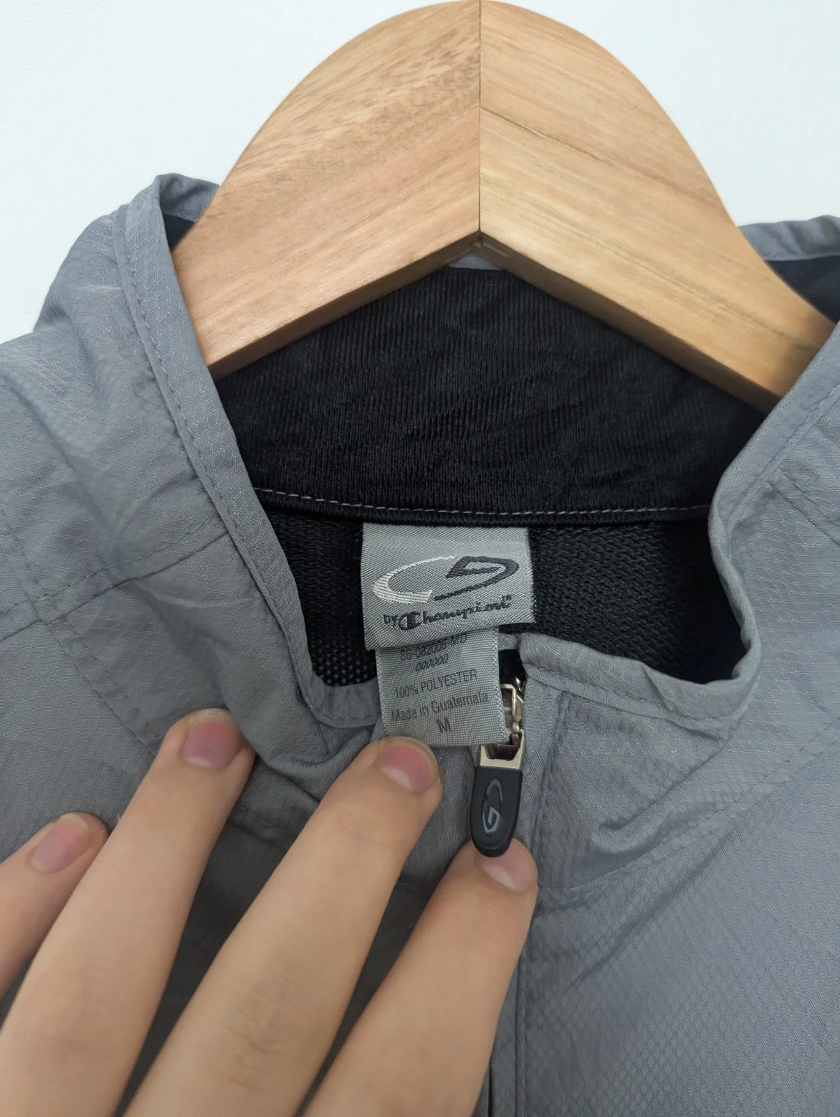 Vintage C9 By Champion Running Jacket – Grey Reflective Windbreaker – Size M