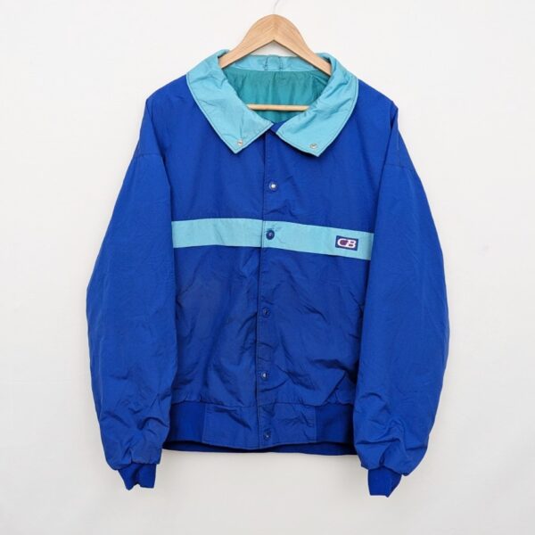 Vintage Cb Sports Windbreaker Jacket - Blue/teal - Men’s Xl - 80s