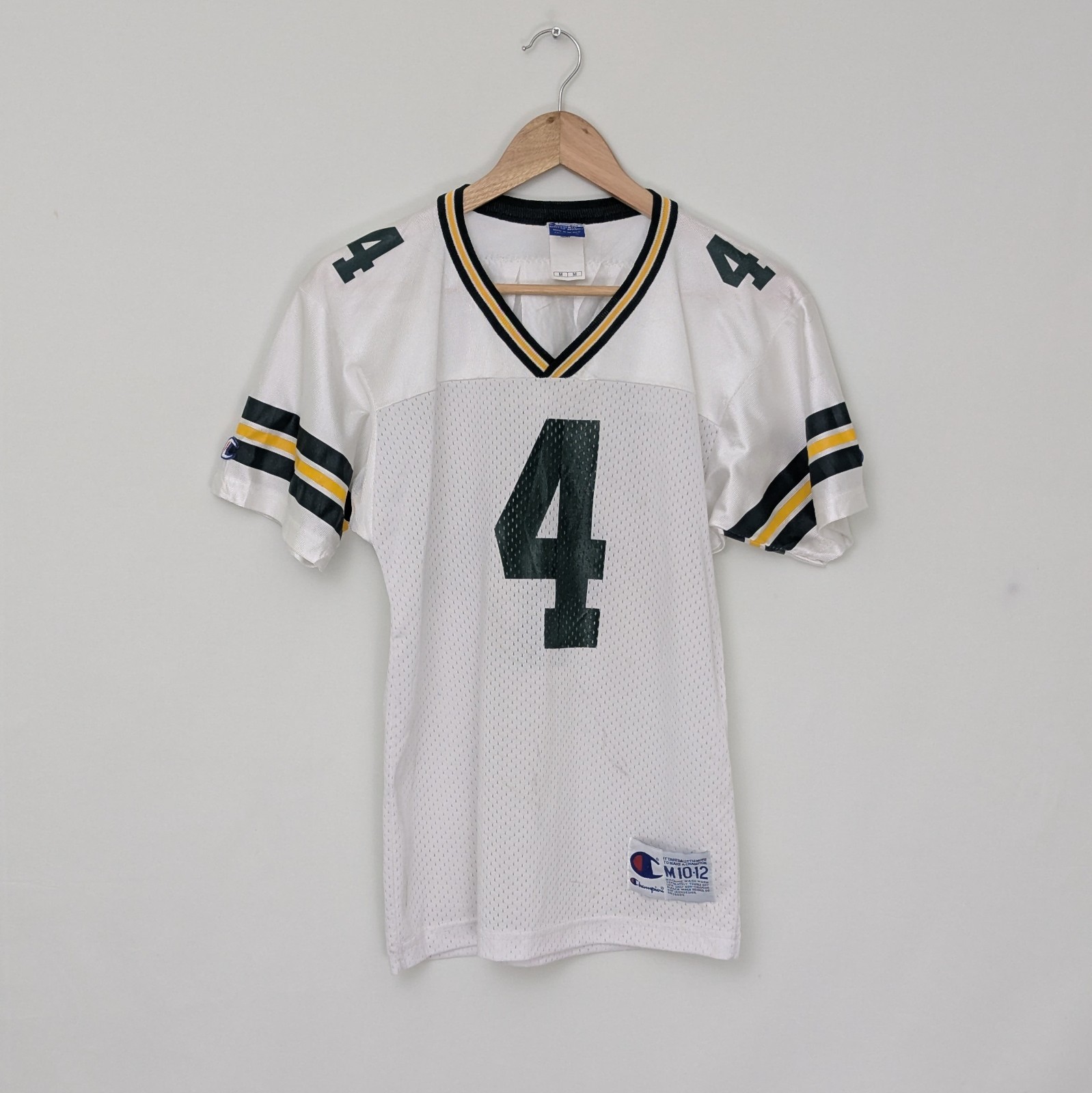 Vintage Champion Green Bay Packers Brett Favre Jersey - White - Size Youth M