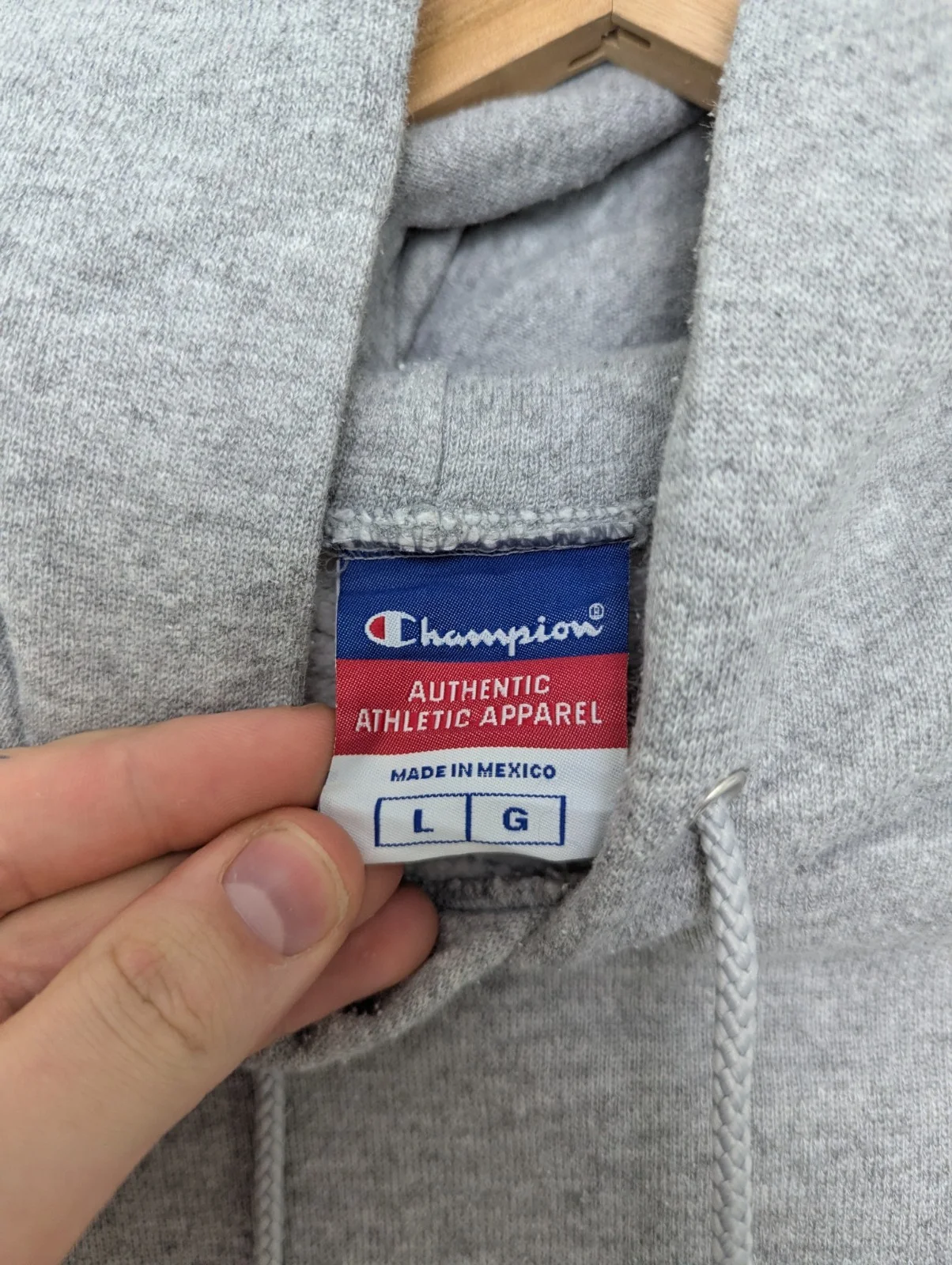 Vintage Champion Hoodie - Men’s Large - Grey